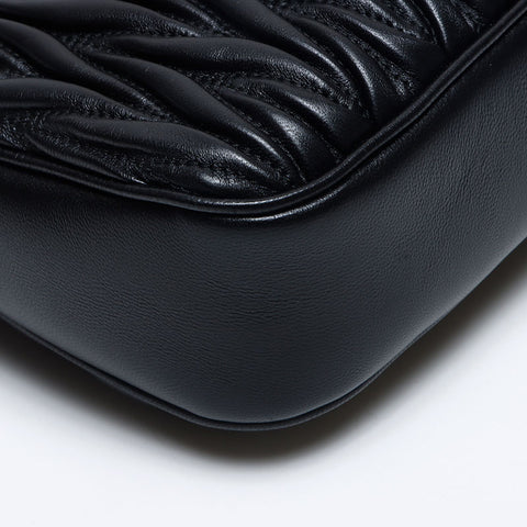 Miu Miu Logo Matelasse Shoulder Bag black WS14094