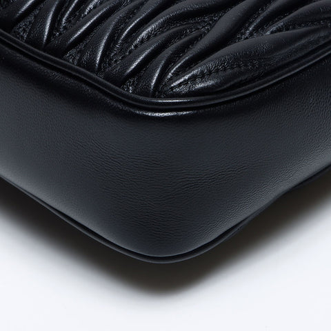 Miu Miu Logo Matelasse Shoulder Bag black WS14094