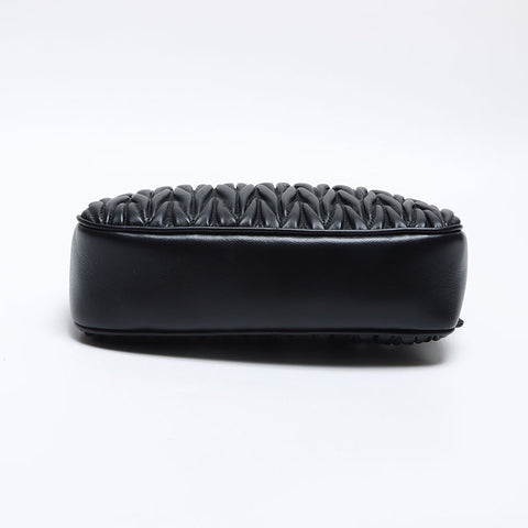 Miu Miu Logo Matelasse Shoulder Bag black WS14094