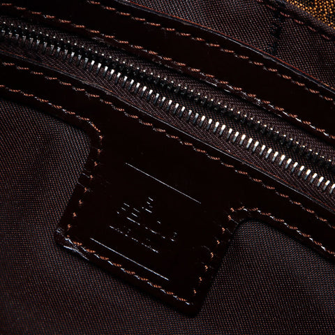 FENDI Mamma bucket Zucca Shoulder Bag Brown WS14095