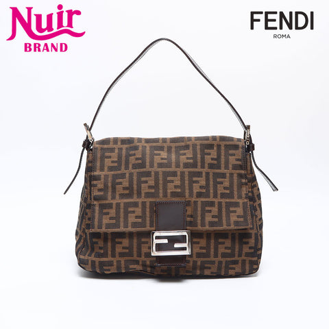FENDI Mamma bucket Zucca Shoulder Bag Brown WS14095