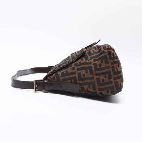 FENDI Mamma bucket Zucca Shoulder Bag Brown WS14095