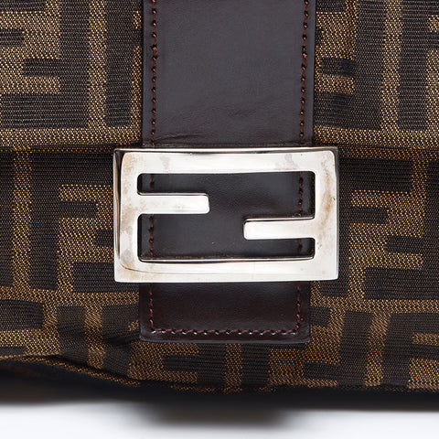 FENDI Mamma bucket Zucca Shoulder Bag Brown WS14095