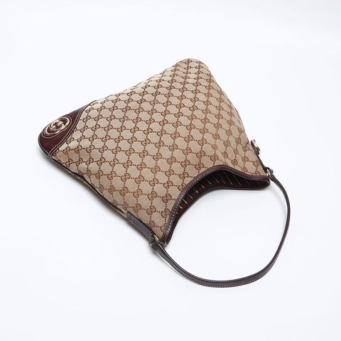 GUCCI GG canvas interlocking Shoulder Bag beige WS14096