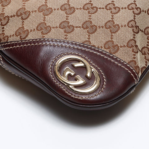 GUCCI GG canvas interlocking Shoulder Bag beige WS14096