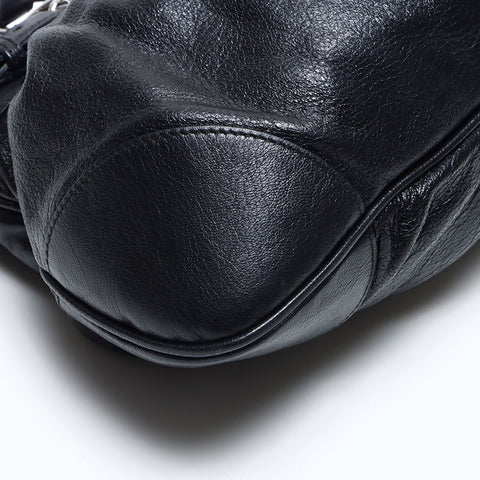 Salvatore Ferragamo Gancini leather Shoulder Bag black WS14099