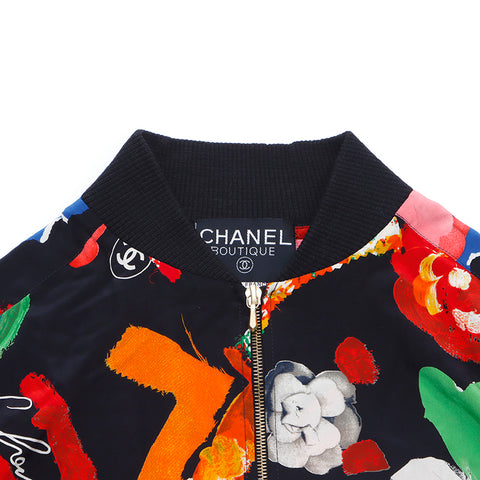 シャネル CHANEL 花柄 ジャケット ブラック WS1409