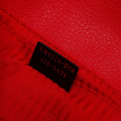 FENDI Fendista Leather Shoulder Bag Red WS14100