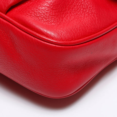 FENDI Fendista Leather Shoulder Bag Red WS14100