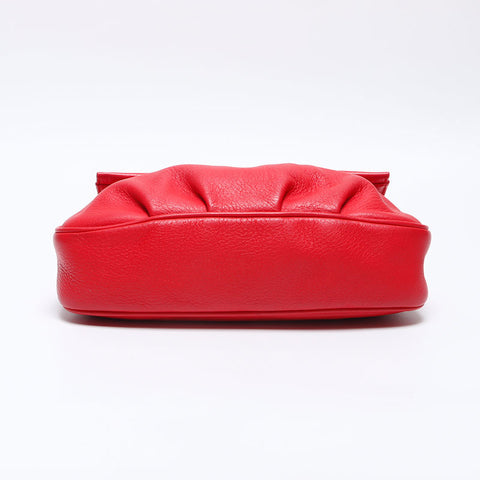 FENDI Fendista Leather Shoulder Bag Red WS14100