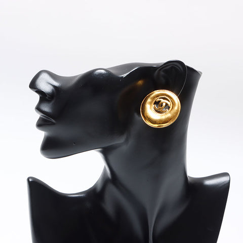 CHANEL COCO Mark round Earring gold WS14104
