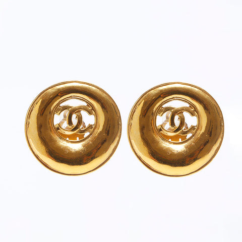 CHANEL COCO Mark round Earring gold WS14104