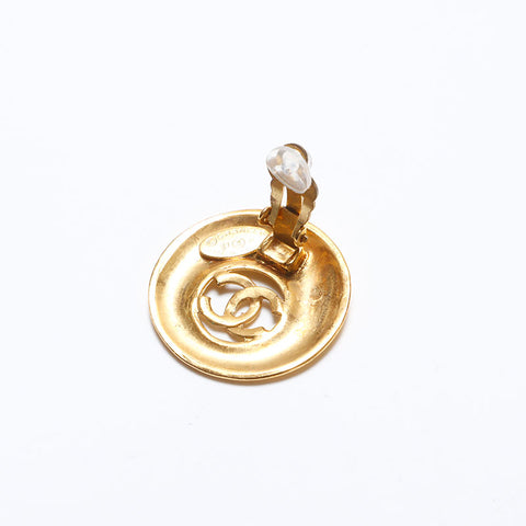 CHANEL COCO Mark round Earring gold WS14104