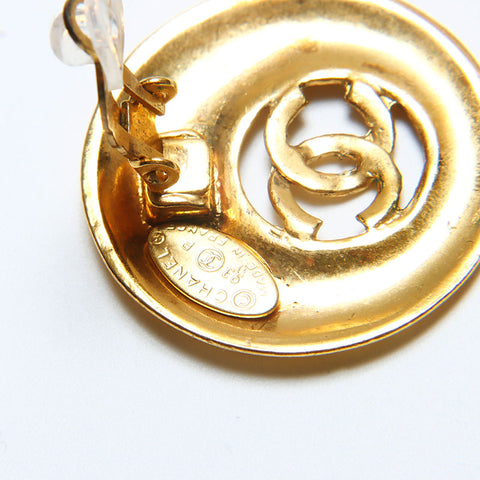 CHANEL COCO Mark round Earring gold WS14104