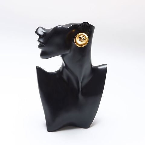 CHANEL COCO Mark round Earring gold WS14104