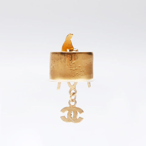 CHANEL 01A Deer COCO Mark No. 14 Ring gold WS14107