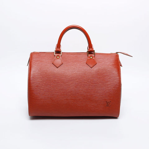 Louis Vuitton Louis Vuitton 2004 EPI Speedy 30 Boston Bag Brown WS14110