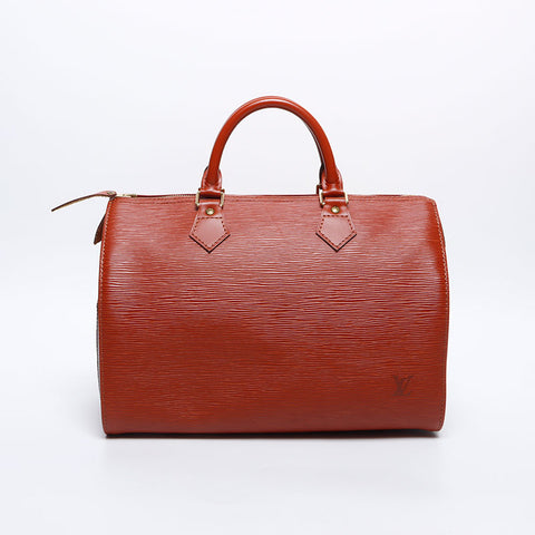 Louis Vuitton Louis Vuitton 2004 EPI Speedy 30 Boston Bag Brown WS14110