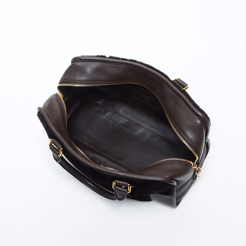 Loewe Amazona 28 Pelzhandtasche Brown WS14111