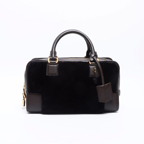 Loewe Amazona 28 Pelzhandtasche Brown WS14111