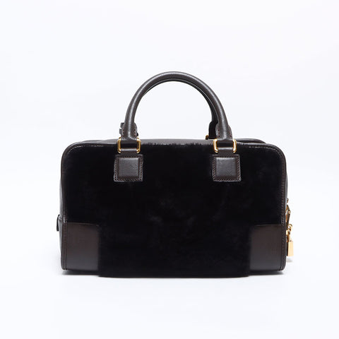 Loewe Amazona 28 Pelzhandtasche Brown WS14111