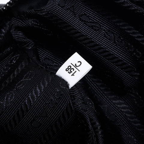 PRADA Nylon saffiano leather Shoulder Bag black WS14112