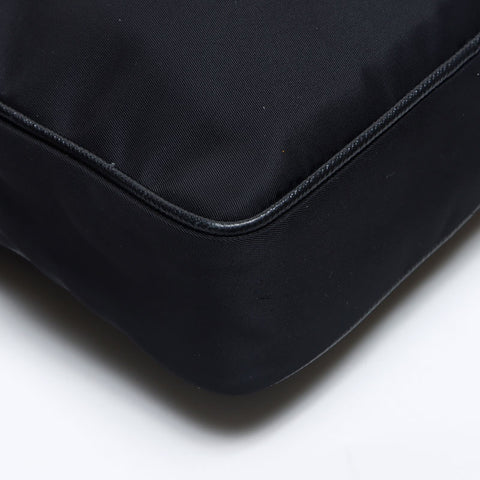 PRADA Nylon saffiano leather Shoulder Bag black WS14112