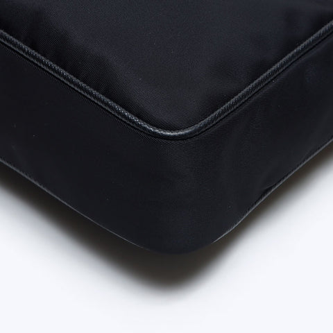 PRADA Nylon saffiano leather Shoulder Bag black WS14112