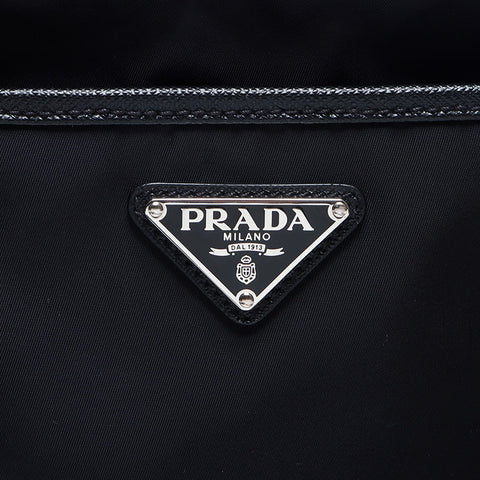 プラダ PRADA ナイロン サフィアーノレザー ショルダーバッグ ブラック WS14112