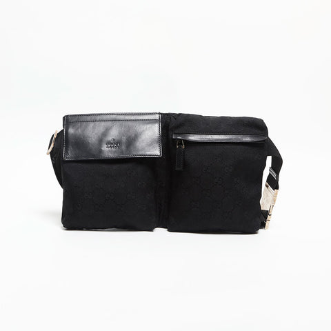 GUCCI GG canvas Waist bag black WS14114