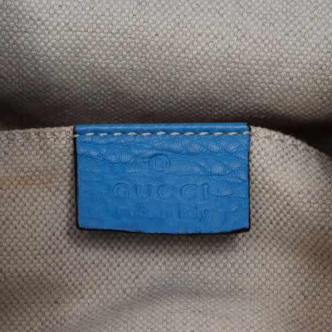 グッチ GUCCI バンブー レザー リュック・デイパック ブルー WS14115