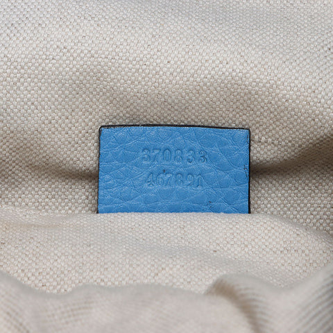 GUCCI Bamboo leather Backpack Â· Daypack blue WS14115