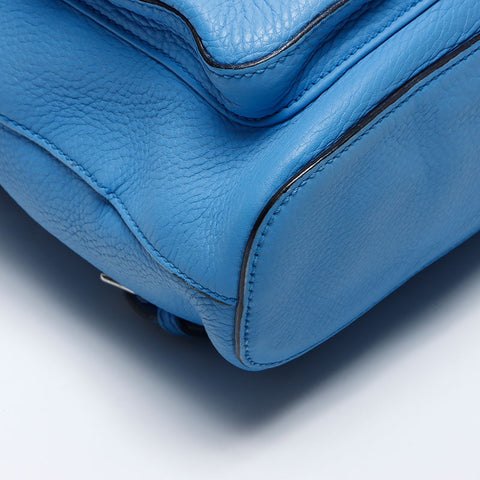 GUCCI Bamboo leather Backpack Â· Daypack blue WS14115