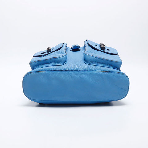 GUCCI Bamboo leather Backpack Â· Daypack blue WS14115