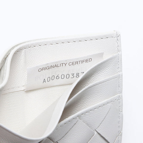 BOTTEGAVENETA INTRECCIATO Heart Card Case white WS14116