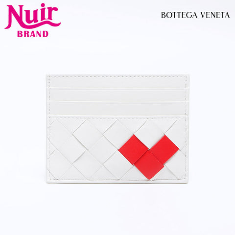BOTTEGAVENETA INTRECCIATO Heart Card Case white WS14116
