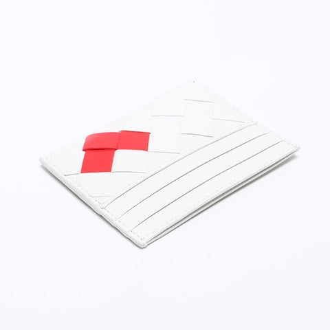 BOTTEGAVENETA INTRECCIATO Heart Card Case white WS14116
