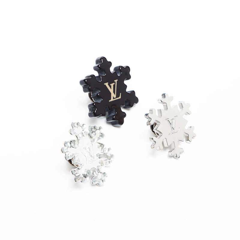 ルイ・ヴィトン LOUIS VUITTON 雪の結晶 ピンバッチ 3点セット