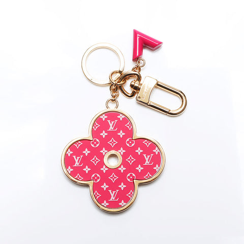 ルイ・ヴィトン LOUIS VUITTON ポルトクレ モノグラム オールオーバー キーリング キーホルダー ピンク ゴールド WS14119