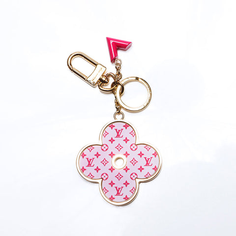 ルイ・ヴィトン LOUIS VUITTON ポルトクレ モノグラム オールオーバー キーリング キーホルダー ピンク ゴールド WS14119
