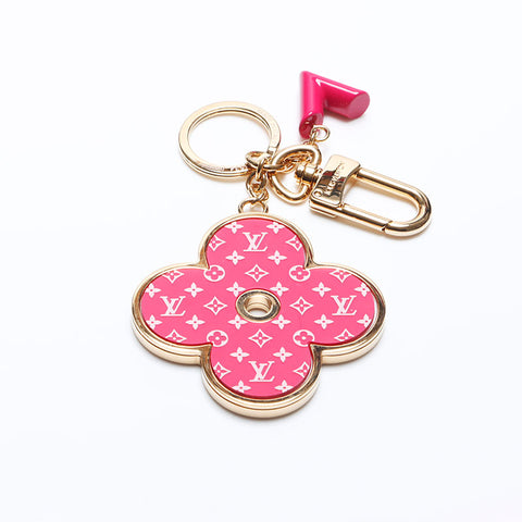 ルイ・ヴィトン LOUIS VUITTON ポルトクレ モノグラム オールオーバー キーリング キーホルダー ピンク ゴールド WS14119