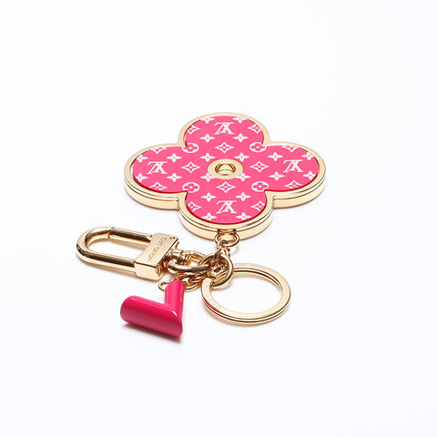LOUIS VUITTON Portocle Monogram Allover Keyring key ring Pink gold WS14119