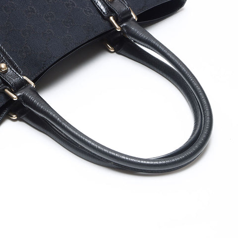 GUCCI GG canvas horsebit Tote Bag black WS14121