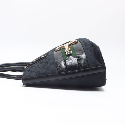 GUCCI GG canvas horsebit Tote Bag black WS14121
