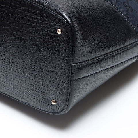 GUCCI GG canvas horsebit Tote Bag black WS14121