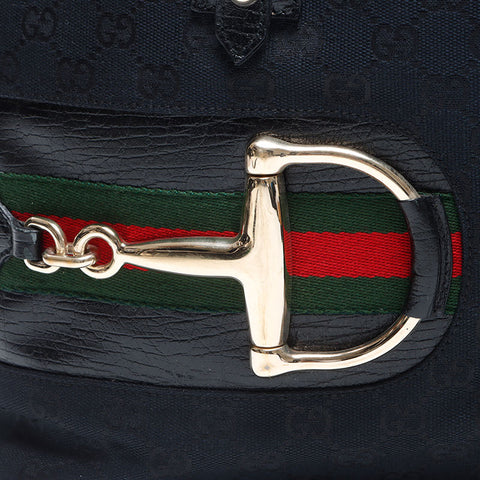 GUCCI GG canvas horsebit Tote Bag black WS14121