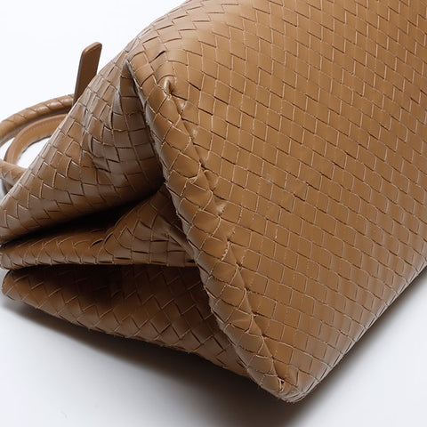 ボッテガヴェネタ BOTTEGAVENETA イントレチャート ローマ ハンドバッグ ブラウン WS14123