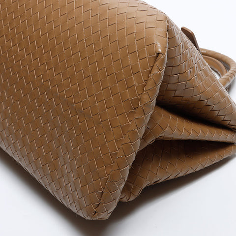 ボッテガヴェネタ BOTTEGAVENETA イントレチャート ローマ ハンドバッグ ブラウン WS14123