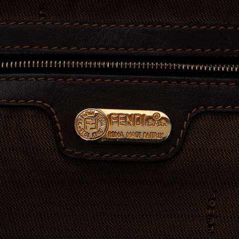 フェンディ FENDI ズッカ キャンバス ハンドバッグ ブラウン WS14125