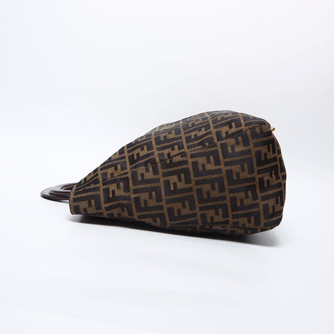 フェンディ FENDI ズッカ キャンバス ハンドバッグ ブラウン WS14125